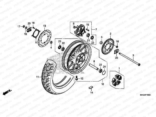 F-19 REAR WHEEL