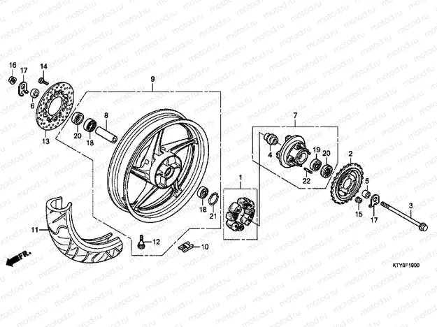 F-19 REAR WHEEL