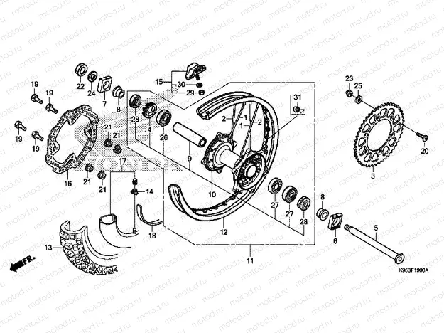 F-19 REAR WHEEL