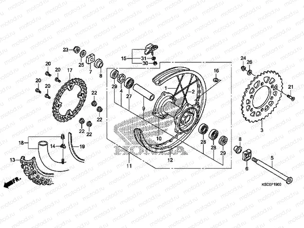 F-19 REAR WHEEL