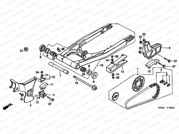 F-19 SWING ARM / CHAIN ​​CABINET