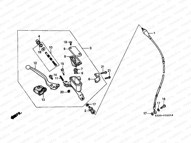 F-2 FRONT MASTER CYLINDER