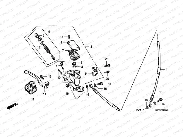 F-2 FRONT MASTER CYLINDER