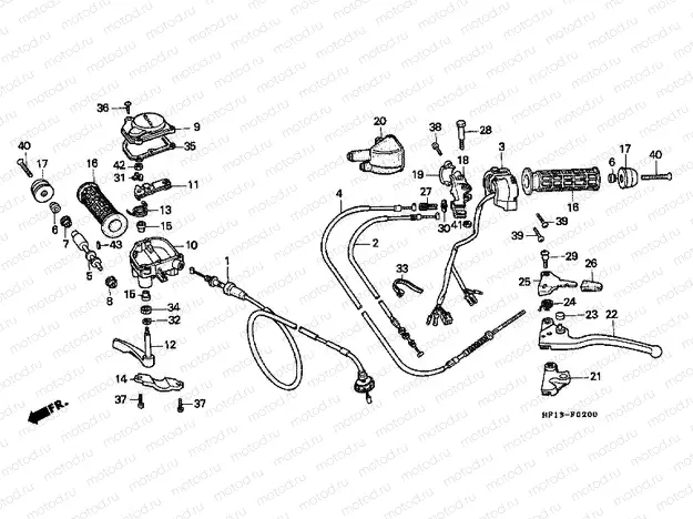 F-2 HANDLE LEVER / SWITCH / CABLE