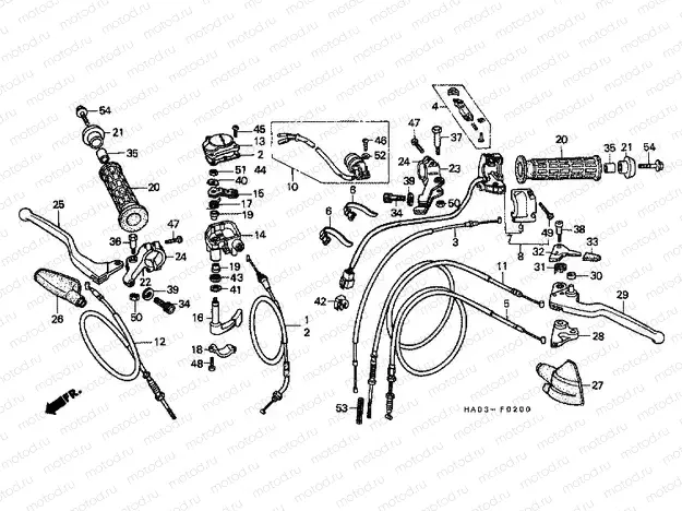 F-2 HANDLE LEVER / SWITCH / CABLE