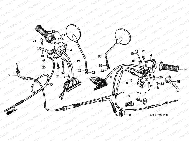 F-2 HANDLE LEVER / SWITCH / CABLE