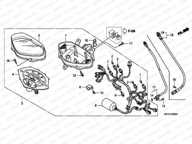 F-2 SPEEDOMETER (SC1255,6,8)