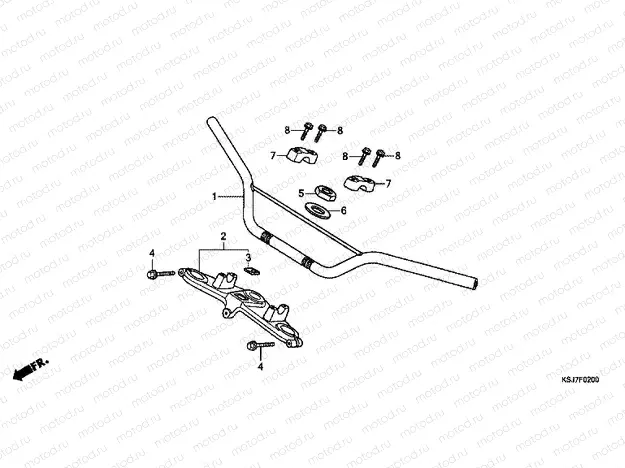 F-2 STEERING BAR TUBE
