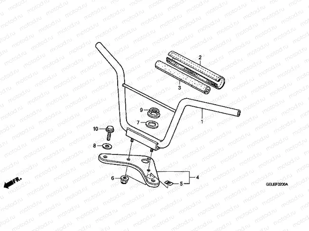 F-2 STEERING BAR TUBE / UPPER BRIDGE