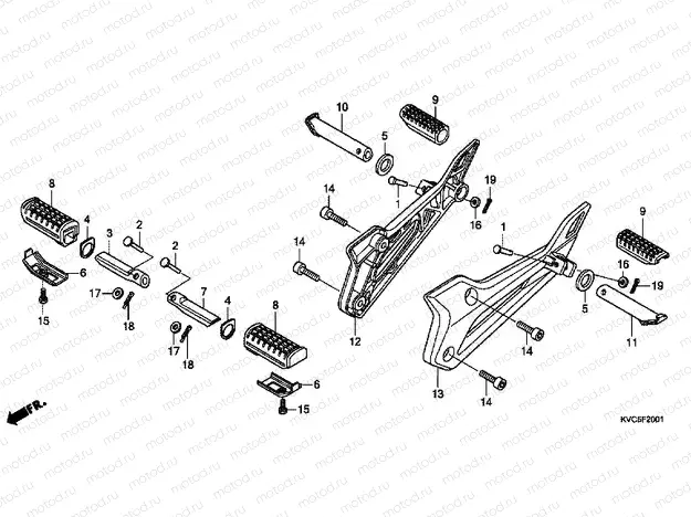 F-20-1 FOOTREST (GLH125SH)