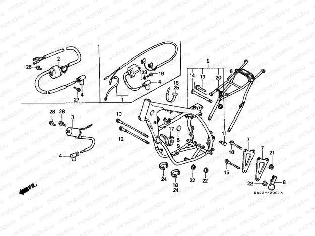 F-20-1 FRAME / IGNITION COIL (2)