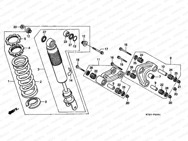 F-20-1 REAR SHOCK ABSORBER (2)