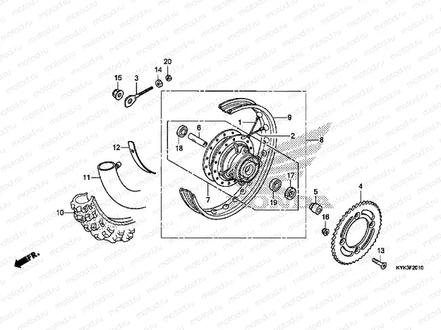 F-20-10 REAR WHEEL
