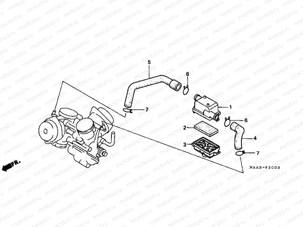 F-20-3 ADDITIONAL AIR FILTER (VT1100CV)