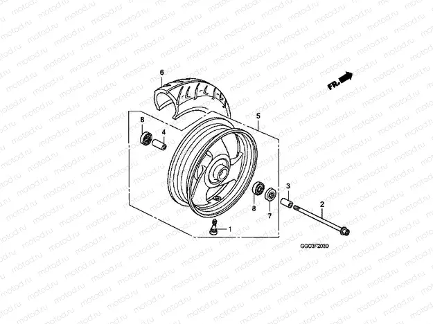 F-20-30 FRONT WHEEL (DRUM)