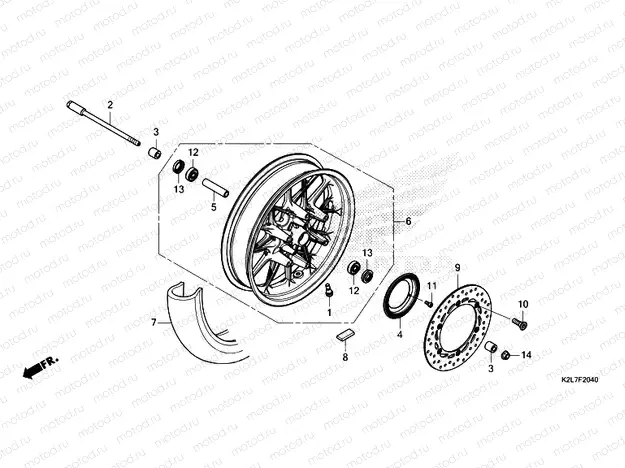 F-20-40 FRONT WHEEL