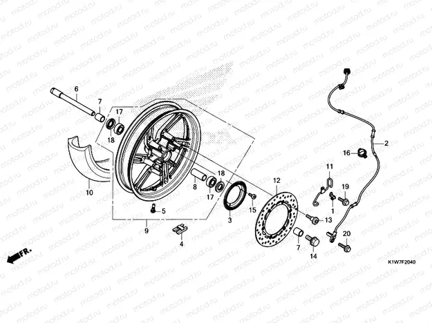 F-20-40 FRONT WHEEL