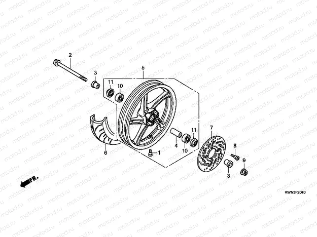 F-20-40 FRONT WHEEL