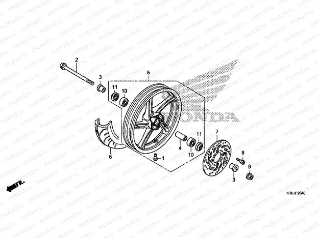 F-20-40 FRONT WHEEL