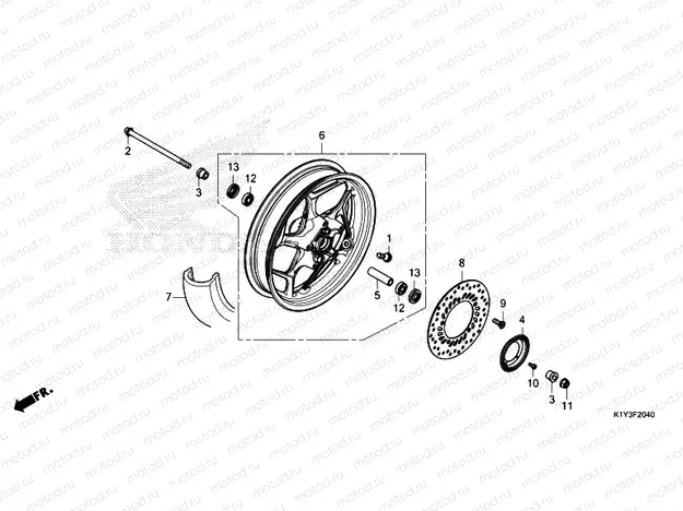 F-20-40 FRONT WHEEL