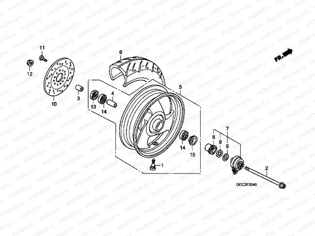 F-20-40 FRONT WHEEL (DISC)