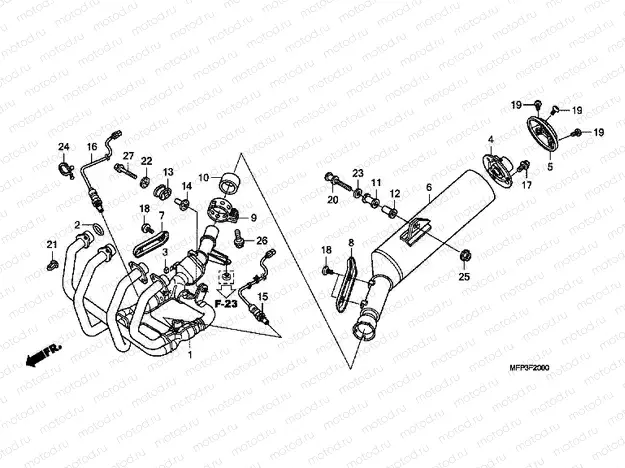 F-20 EXHAUST DRUM