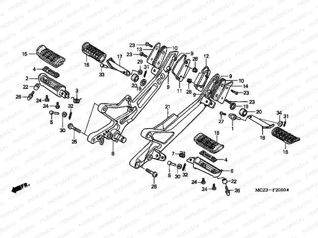 F-20 FOOTREST