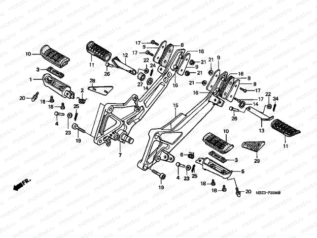 F-20 FOOTREST