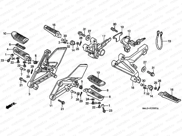 F-20 FOOTREST