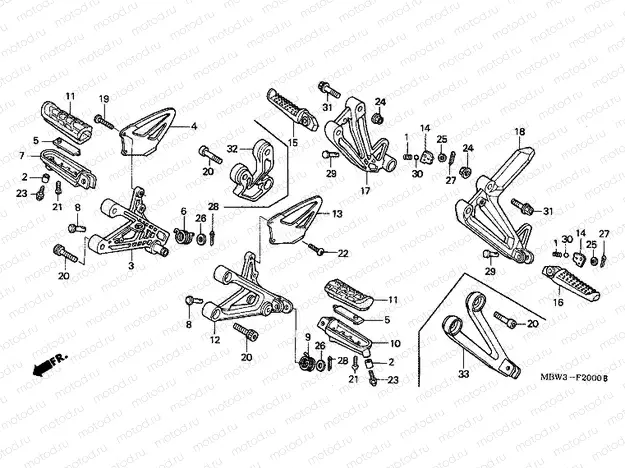 F-20 FOOTREST