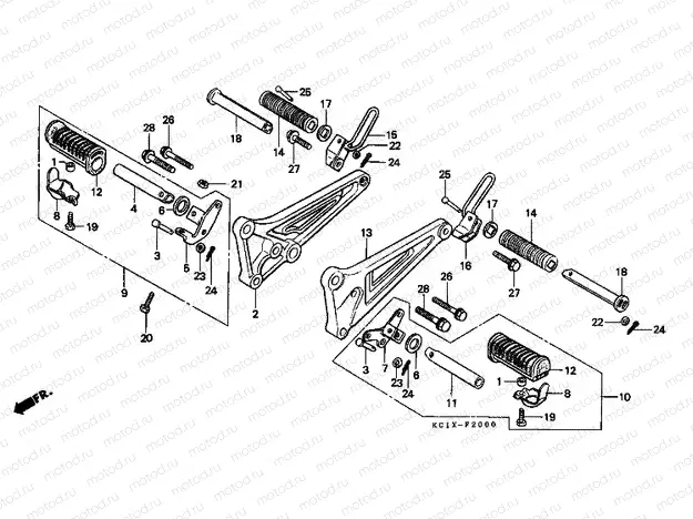 F-20 FOOTREST (CB125TDC / TDE)