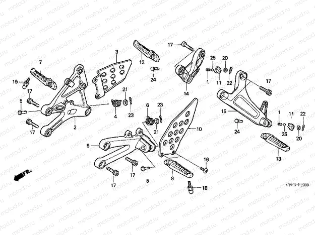 F-20 FOOTREST (CBR600RR3 / 4)