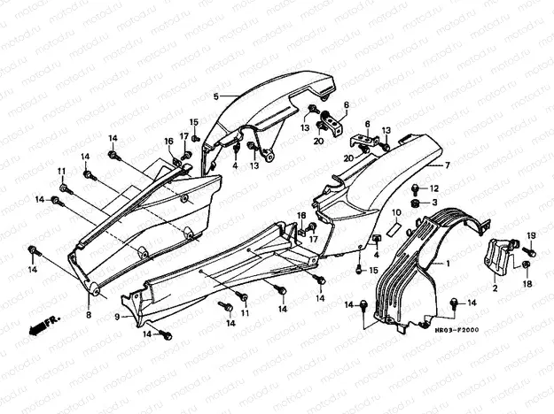 F-20 REAR FENDER