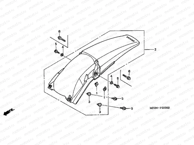 F-20 REAR FENDER