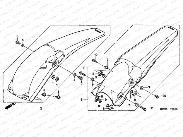 F-20 REAR FENDER