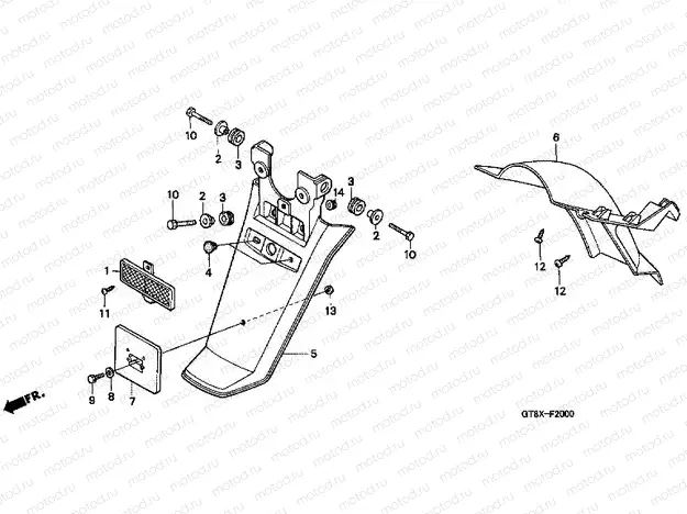 F-20 REAR FENDER