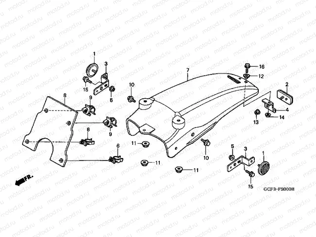 F-20 REAR FENDER