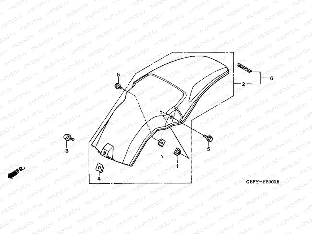 F-20 REAR FENDER