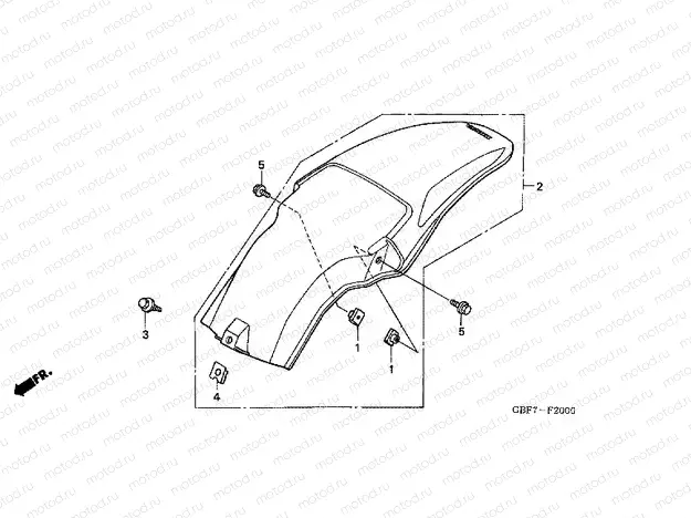 F-20 REAR FENDER