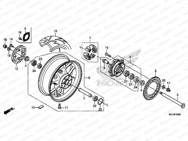F-20 REAR WHEEL