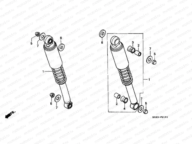 F-21-1 REAR SHOCK ABSORBER (2)
