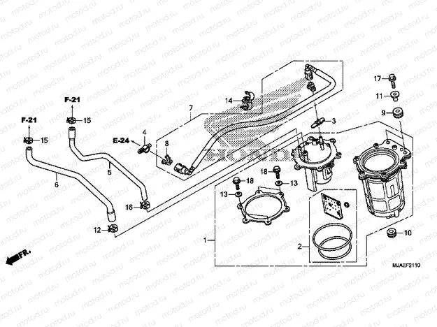 F-21-10 FUEL PUMP (VT750CS / C2B / C2S / C)