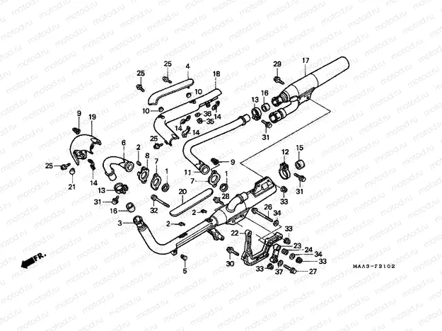 F-21-2 EXHAUST DRUM (VT1100C2)
