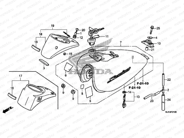 F-21 FUEL TANK (VT750C / C2S / CA / CS)