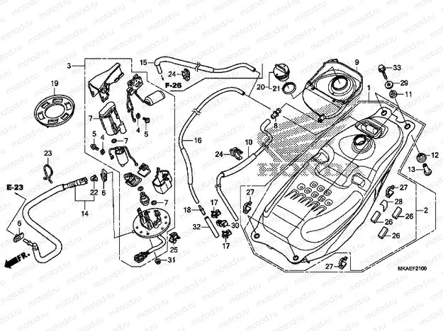 F-21 FUEL TANK/FUEL PUMP
