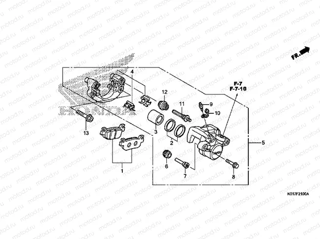 F-21 REAR BRAKE CALIPER