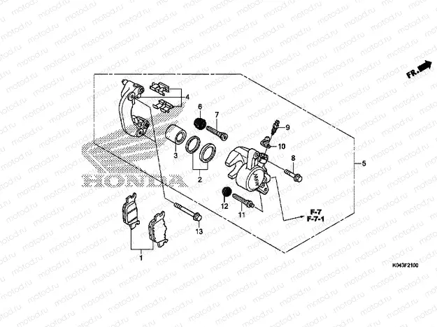 F-21 REAR BRAKE CALIPER