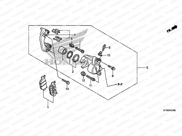 F-21 REAR BRAKE CALIPER