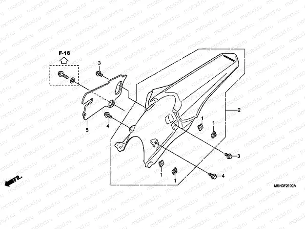 F-21 REAR FENDER