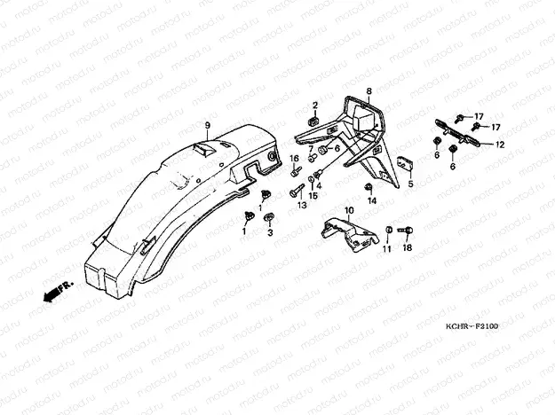 F-21 REAR FENDER